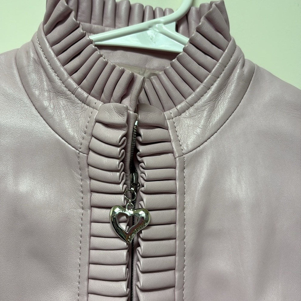 St.John Sport pink leather jacket. Genuine leather. Light pink. - Picture 2 of 4
